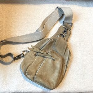 Free people suede Hudson sling bag